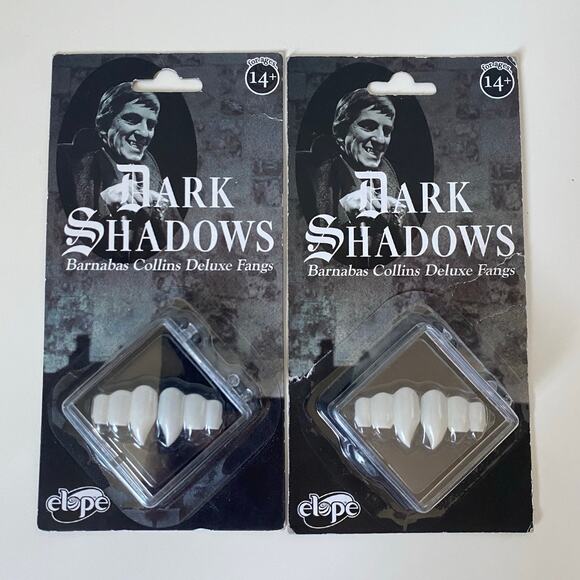New ELOPE Dark Shadows Barnabas Collins Deluxe Vampire Fangs- 2 SETS - Picture 1 of 4